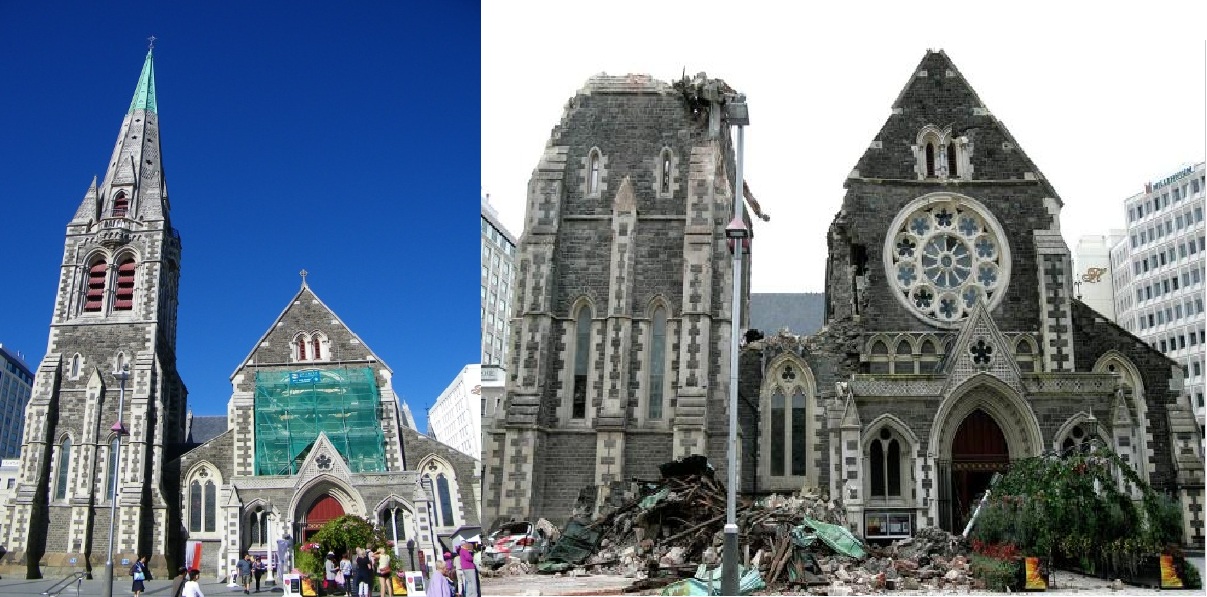 Christchurch Cathedral during #eqnz