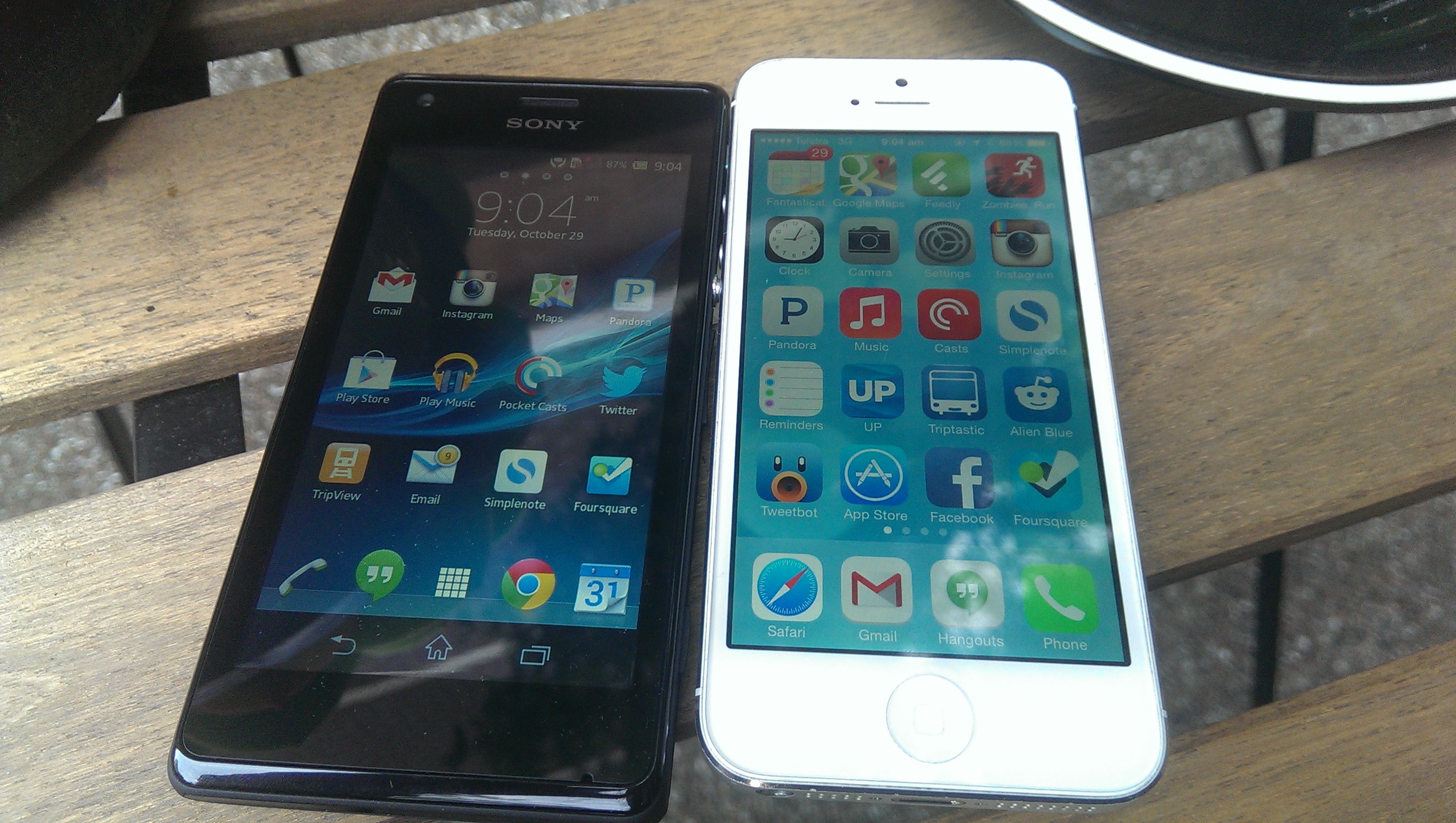 Xperia and iPhone